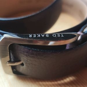 Plum leather Ted Baker belt W36